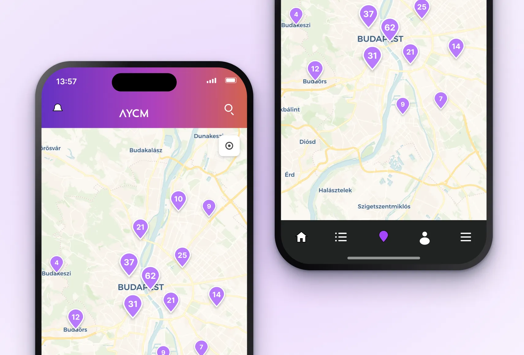 AYCM SportPass app screens